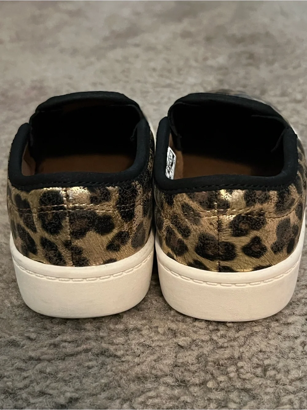 Carter's Kids Leopard Slip-On Sneakers - Gold/Black
